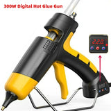 300W Professional Hot Melt Glue Gun Digital Adjustable Temperature Use 11 Mm Glue Sticks Industrial Tools Silicone Gun with Plug
