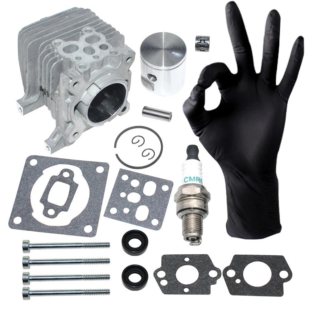 Cylinder Piston Kit For Stihl FS38 2-Mix ,FS55 2-Mix,FS55R 2-Mix,HS45 2-Mix,HS52, (From 2012 Version)