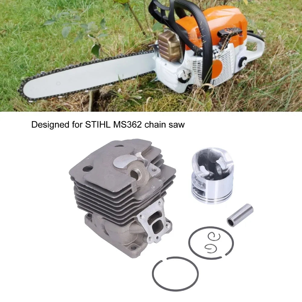 Durable Grey Cylinder Piston Kit Metal Easy to Install Piston Assembly Kit Compact Replacement Cylinder Kit for STIHL MS362 、