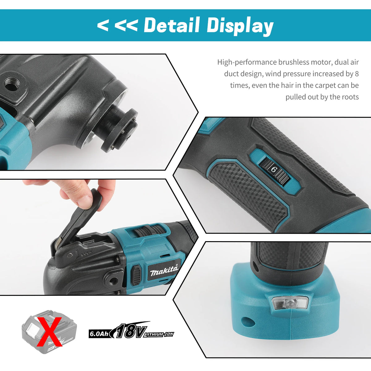 Makita DTM51 18‑20V Oscillating Multi High Frequency Swing For Construction Residue Clearing And Material Processing Power tools