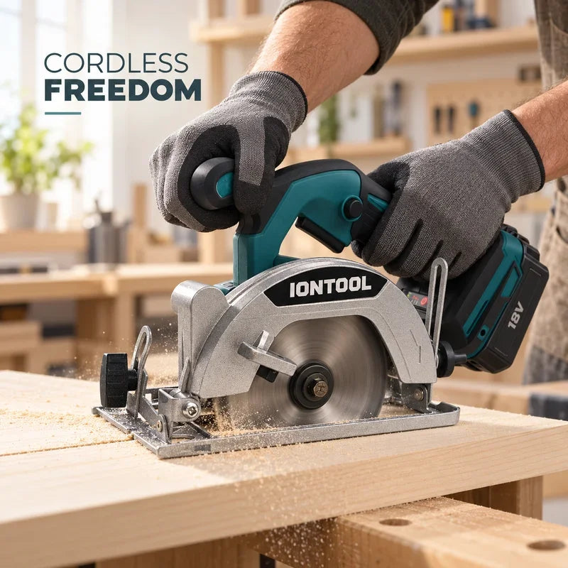 IONTOOL 6500-12500RPM 850W 5.5 Inch Cordless Circular Saw Tool Only for Workshop Wood Cutting and Material Trimming