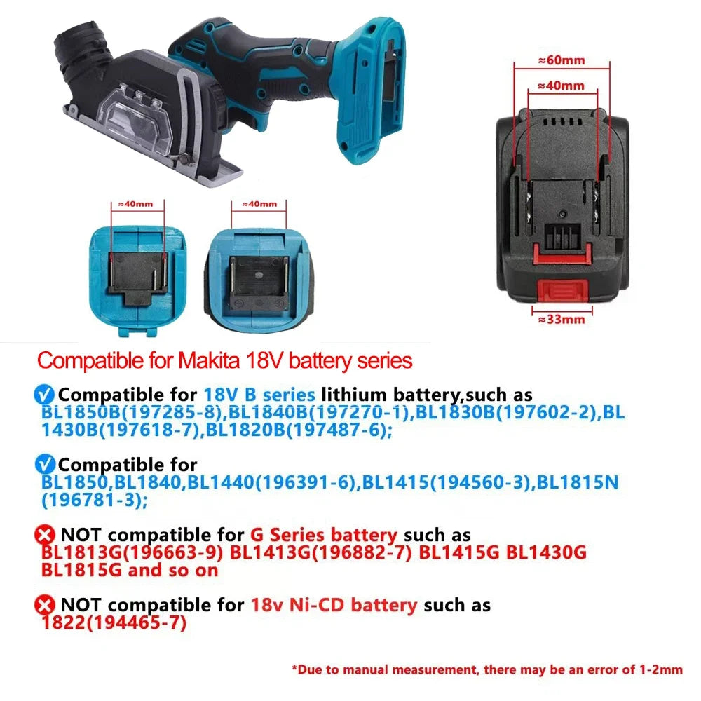 Electirc Mini Angle Grinder Cordless 3 Inch Electirc CUT OFF Tool Cutting Circular Saw Power Tool Fit Makita/Dewalt 18V Battery