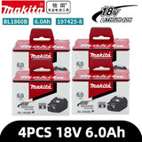 Genuine 6AH Makita BL1860 6ah Battery Power Tools Li-ion Replacement LXT BL1850 BL1840 for 18V Screwdriver with BMS 18v Battery