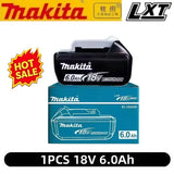 6Ah 100% Original Makita 18V Battery BL1860B Rechargeable Lithium-Ion Battery for Makita 18V Power Tools Replace the Battery.