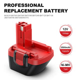 BAT043 BAT045 BAT120 4500mAh Nimh Ni-MH 12V Rechargeable Replacement Battery for Bosch 12 V Drill GSR12VE-2 PSR12VE-2 2607335273