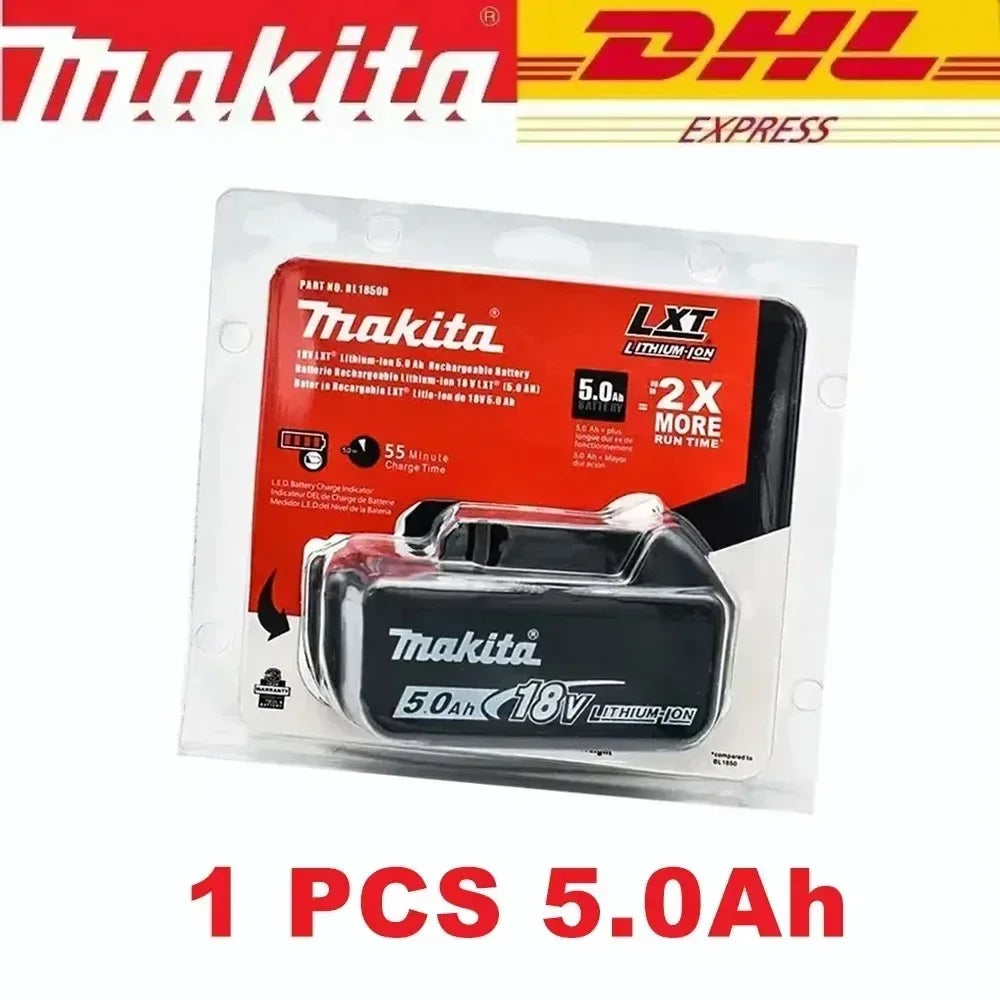 Makita 18V 5.0Ah Battery BL1850B BL1860B With DC18RC Charger Combo 100% New High Quality For DDF485Z DHP487 DTD149Z LXT Tools