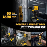DEWALT DCD805 20V Power Drill Tools, Brushless Impact Drill Cordless Electric Screwdriver, Optional 2Ah 6Ah Lithium