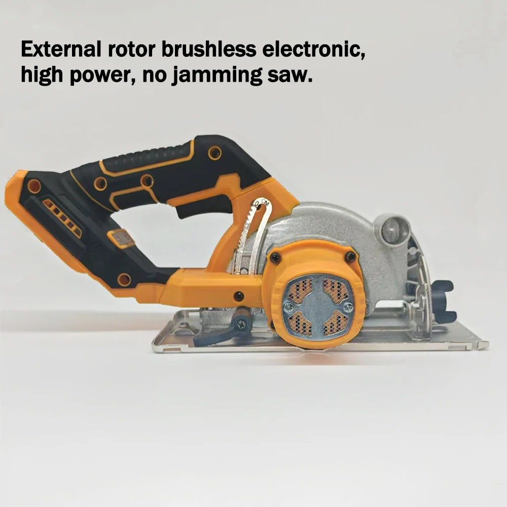 5.5IN Electric Circular Saw Brushless External Rotor Cordless High Power Tools Compatible with Dewalt 18V Battery Pin
