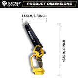 Electric Goddess 8in 6m/s Brushless Electric Chain Saw 600W Cordless Woodwork Cutting Garden Saw For 20V Dewalt Battery ﻿Pin ﻿ ﻿