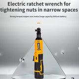 3/8 12V Rechargeable Electric Wrench,Ratchet Set, Angle Drill, Screwdriver To Remove Screw Nut, Automobile Maintenance Tool