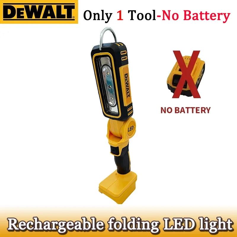 DEWALT 20V Lithium Battery 90 Degree Multifunctional Folding Work Light Portable Camping Light Emergency Flashlight Car Service