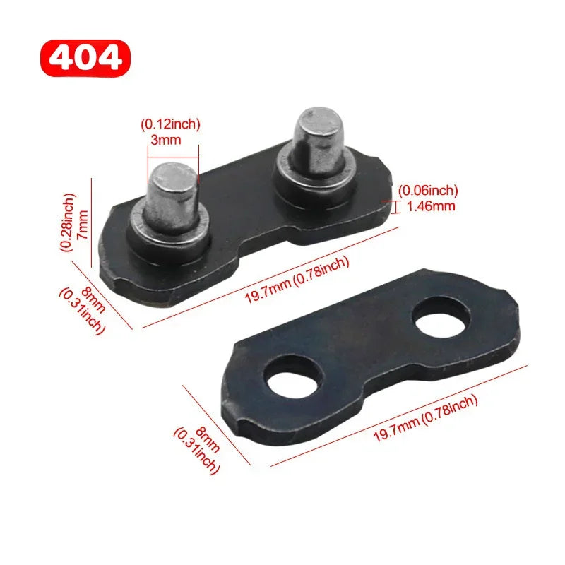 100pcs Stihl OREGON 0.404" 0.325" 3/8" 3/8"LP Pitch Chain Lock Connector Joining Links Tools Repair Kit For Electric Chainsaw