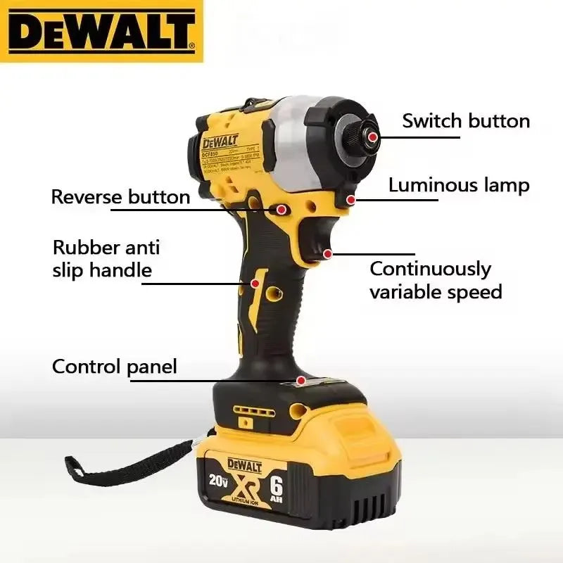 Dewalt DCF850 Wireless Electric Screwdriver Brushed Motor 1.1kg LED Suitable for Screw Removal Drilling And Other Tasks