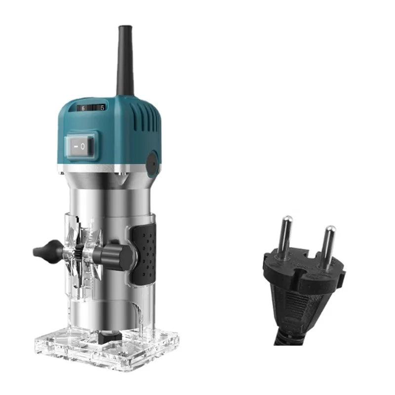 Upgraded 6-speed 800W Woodworking Electric Trimmer 33000 RPM Wood Engraving Slotting Trimming Machine Carving Router