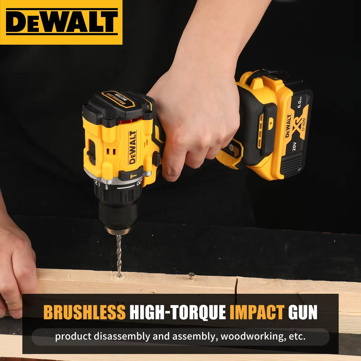 Dewalt DCD805 Cordless Impact Drill 20V Lightweight Wireless Brushless for Drilling Tasks