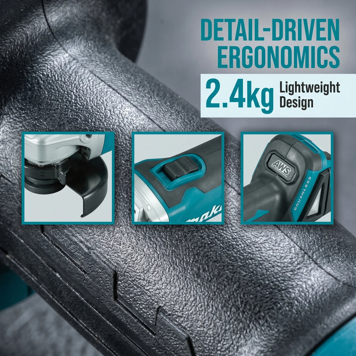 Makita DGA404 125mm Brushless Angle Grinder Cordless 8500RPM Metal Cutting Grinding Polishing Compatible with 18V Battery