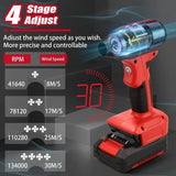 Electric Jobsite Air Blower for E-inhell 18V Li-ion Battery Cordless Leaf Blower Handheld Portable Violent Turbo Fan 4-Speed