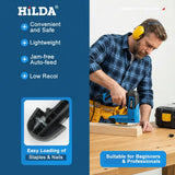 HILDA Electric Stapler Nail Gun 2 In 1 Safety Lock Heavy Duty Staple Gun for Woodworking Sofa Photo Frames DIY Home Repair