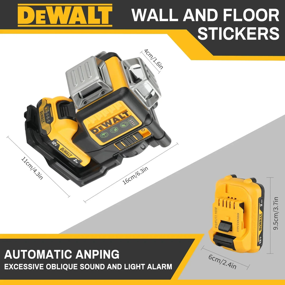'2026 New!' DEWALT DW089LG 12V MAX Green 3x360 Line Laser Level, 3 Sides 360° Horizontal Vertical Beams Self-Leveling