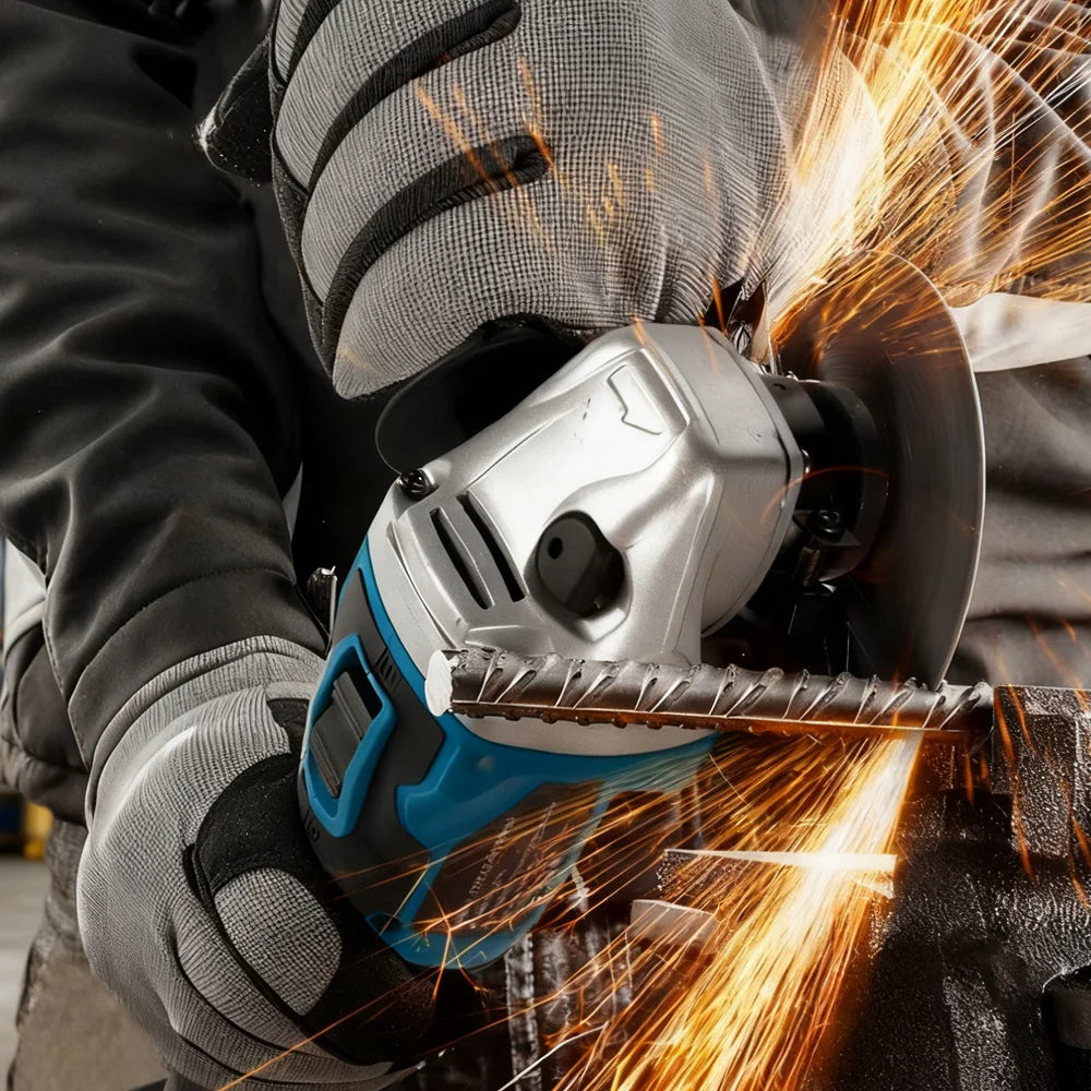 YOFIDRA 3000W 125MM Brushless Electric Angle Grinder M14 Grinder Polishing Cutting Machine Power Tool For Makita Battery Pin