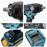 Electric Goddess Brushless Electric Impact Wrench Cordless Electric Wrench 1/2 inch for Makita 18V Battery Pin Screwdriver Tool