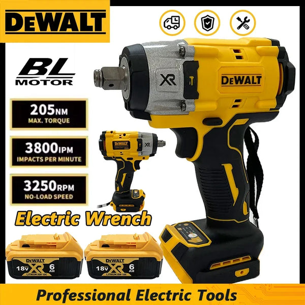 Dewalt 3250RPM Cordless Electric Wrench 205N.m Brushless Impact Wrench High Torque Power Repair Tool For Dewalt 18V Battery