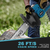 Electric Goddess 16inch Brushless Electric Chain Saw Handheld Wood Cutting Chain Saw Power Tool For Makita 18V Battery Pin