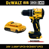 DEWALT DCD805 20V Power Tools, Brushless Impact Drill Cordless Electric Screwdriver, Optional 2Ah 6Ah Lithium