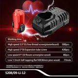 Devon 5208 5209 12V Cordless Electric Drill Brushless Motor 50Nm 1700rpm Dual Speed Torque Adjustable