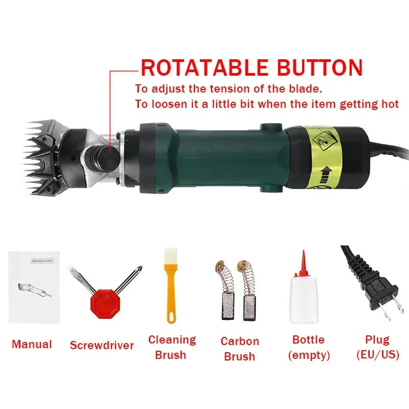2000W 6 Speed 13 Teeth Electric Sheep Pet Hair Clipper Shearing Kit Shear Wool Cut Goat Pet Animal Shearing Supplies Farm Cut