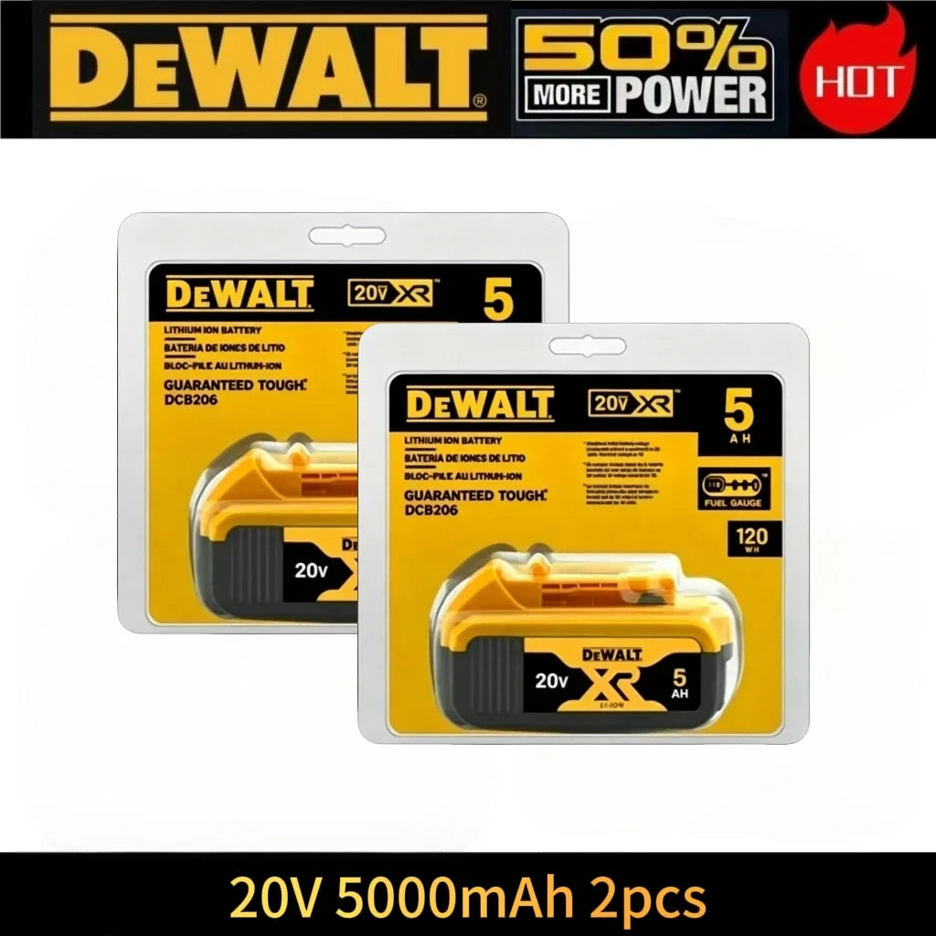 100% Genuine Dewalt 20V 6AH Battery, Rechargeable Lithium Ion Battery, Dewalt DCB200DCBL722/DCL050/DCF850Power Tool Replacement