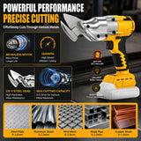 Cordless Brushless Metal Shears 1600RPM 2.5mm Cutting Thickness for Steel Aluminum Roofing Compatible with