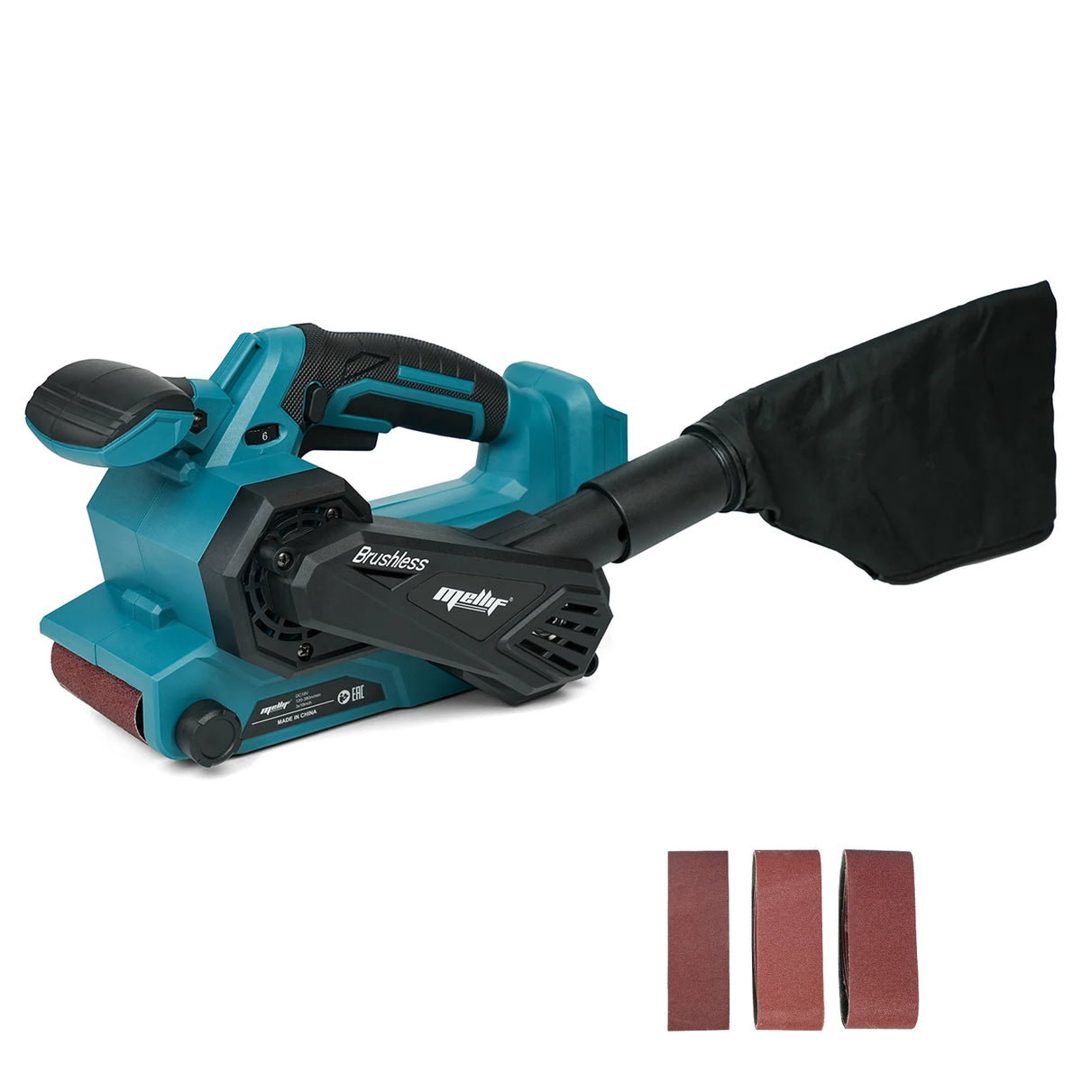 Cordless Belt Sander for Makita 18V BL1830 Battery (Tool Only) Brushless Power Sander Electric Sander Machine, Dust Bag Included