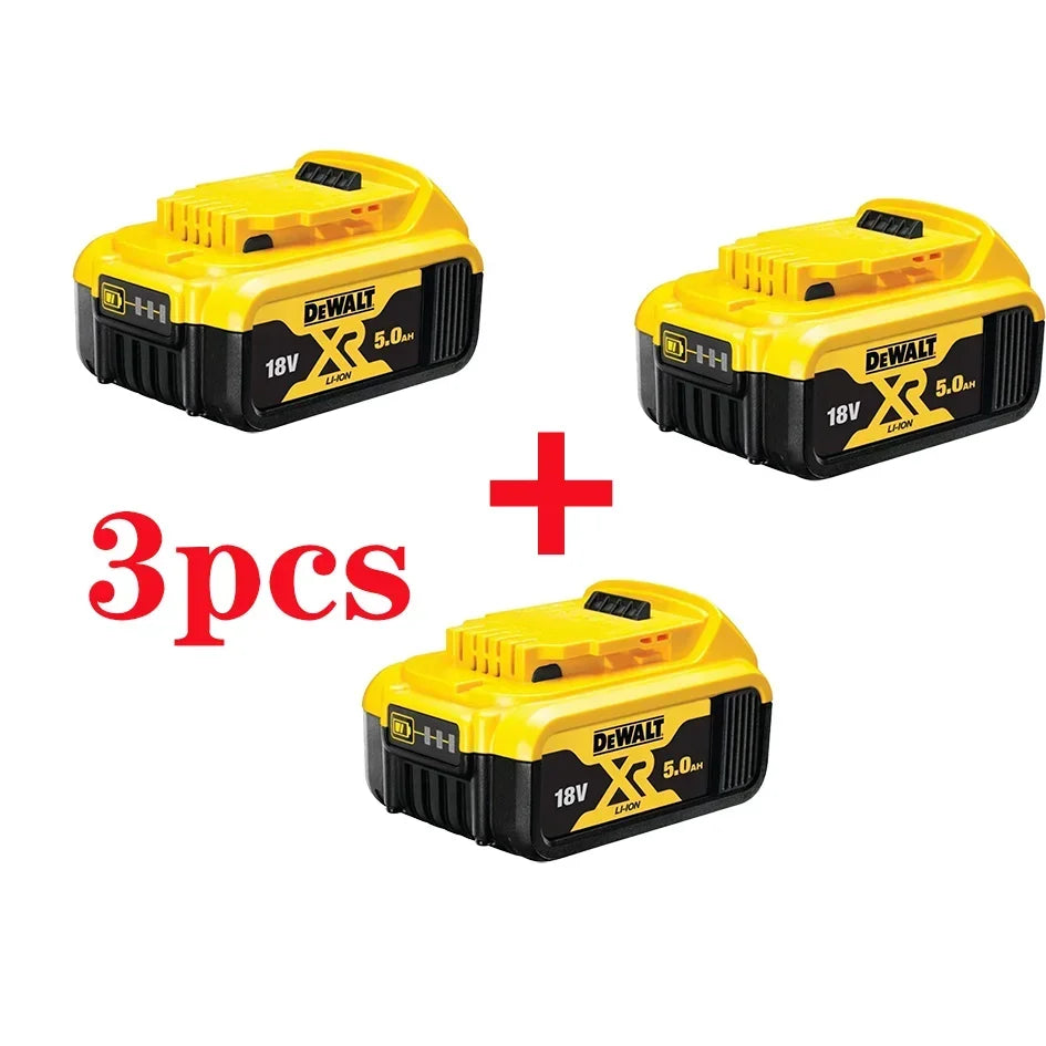 Dewalt 20V Battery 5AH 6AH 18V5.0AH Rechargeable Lithium Ion Battery, Dewalt DCB200 Power Tool Replacement Battery