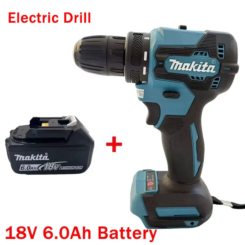 Makita DDF485 Compact Cordless Hammer Drill 18V Rechargeable Brushless Electric Tool Variable Speed for Drilling And Hammering