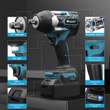 1800NM Cordless Electric Impact Wrench Compact Model Brushless Motor Lithium Electric Drive For Makita 21V Battery Pin