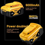 Dewalt 20v Battery, 20v MAX 5Ah 6Ah Battery DCB200 DCB206 DCB205 DCB184 DCD805 for Dewalt Power Tool Replacement Battery