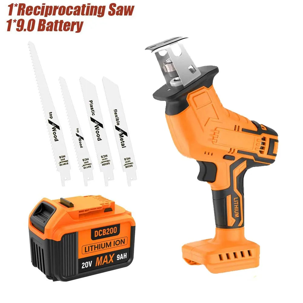 Cordless Reciprocating Saw For DEWALT DCB200 18V Battery Portable Electric Saw Wood Metal PVC Pipe Cutting Bandsaw Power Tool