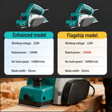 Electric Hand Planer 220V 1800W Multi-Functional Handheld Wood Planer Adjustable Depth Portable Electric Planer with Blade