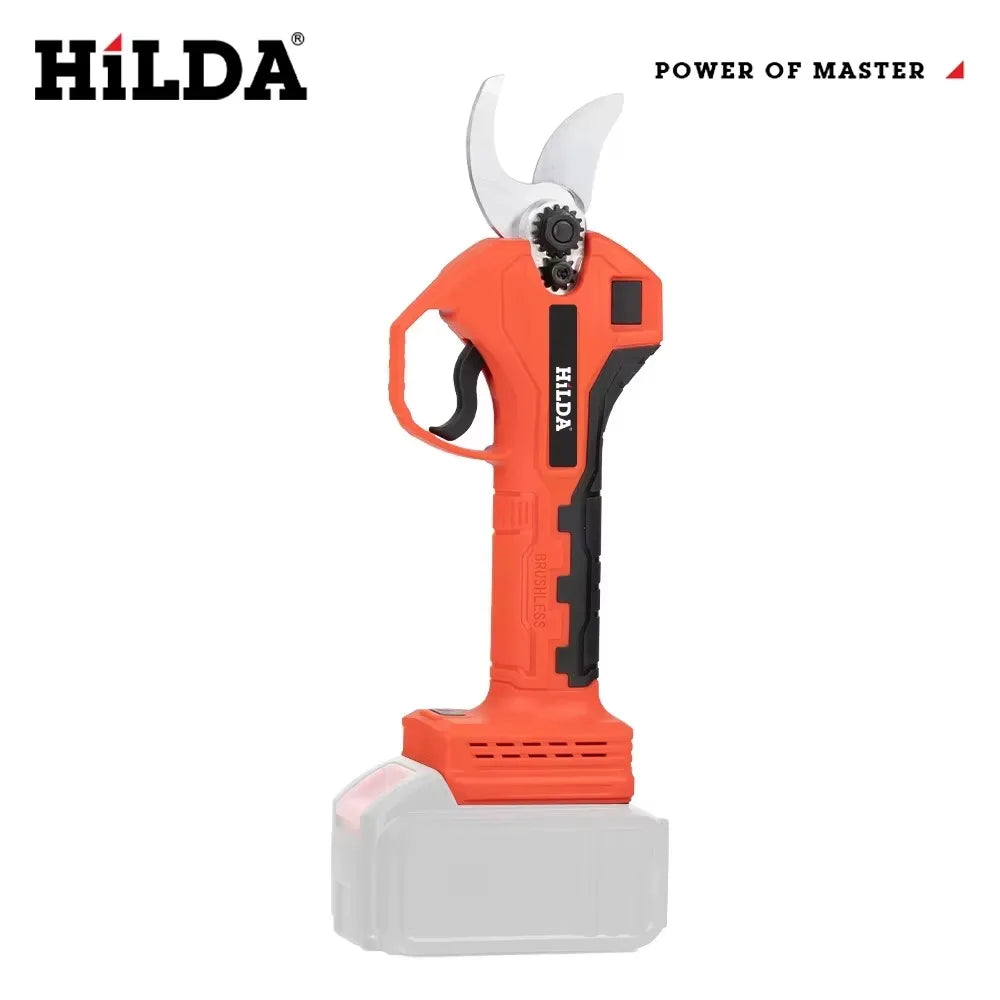 HILDA Brushless Electric Pruning Shears Garden Tool Cordless Electric Garden Scissors Fruit Tree For 18V Battery Branche Cutter