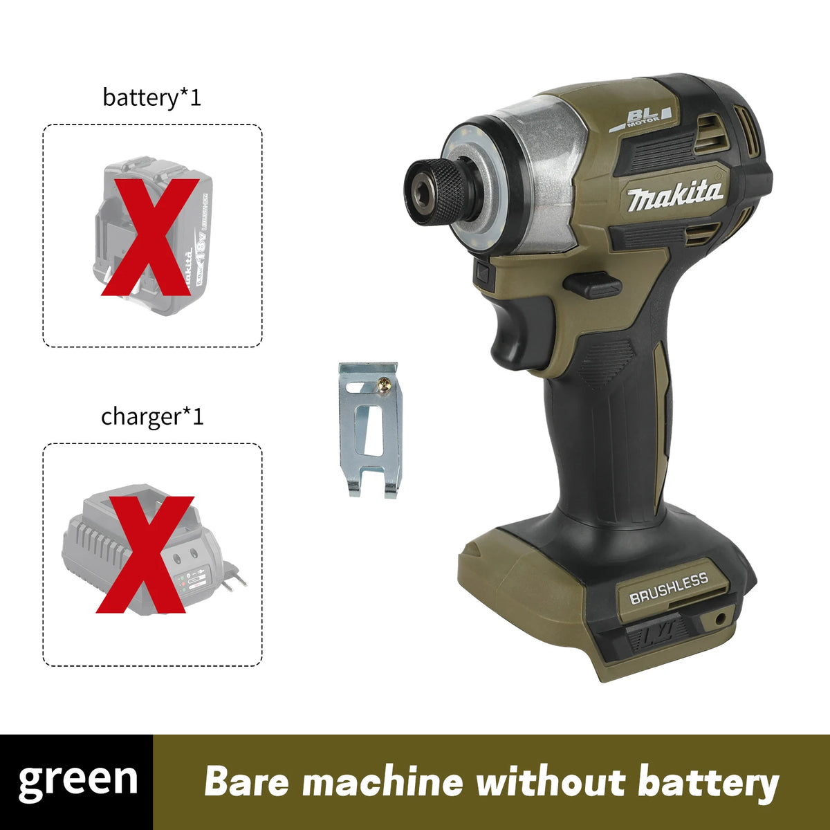 Makita 18V DTD173 Cordless Impact Driver LXT BL Brushless Motor Electric Drill Wood/Bolt/T-Mode 180 N·M Rechargeable Power Tools