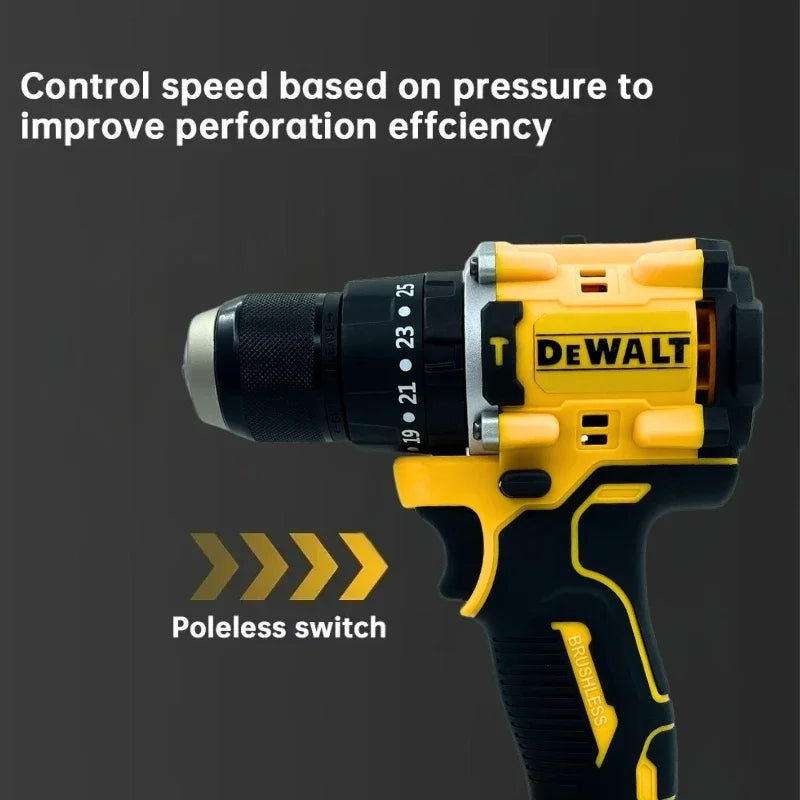 DEWALT DCD805 20V Power Tools, Brushless Impact Drill Cordless Electric Screwdriver, Optional 2Ah 6Ah Lithium