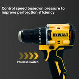 DEWALT DCD805 20V Power Tools, Brushless Impact Drill Cordless Electric Screwdriver, Optional 2Ah 6Ah Lithium
