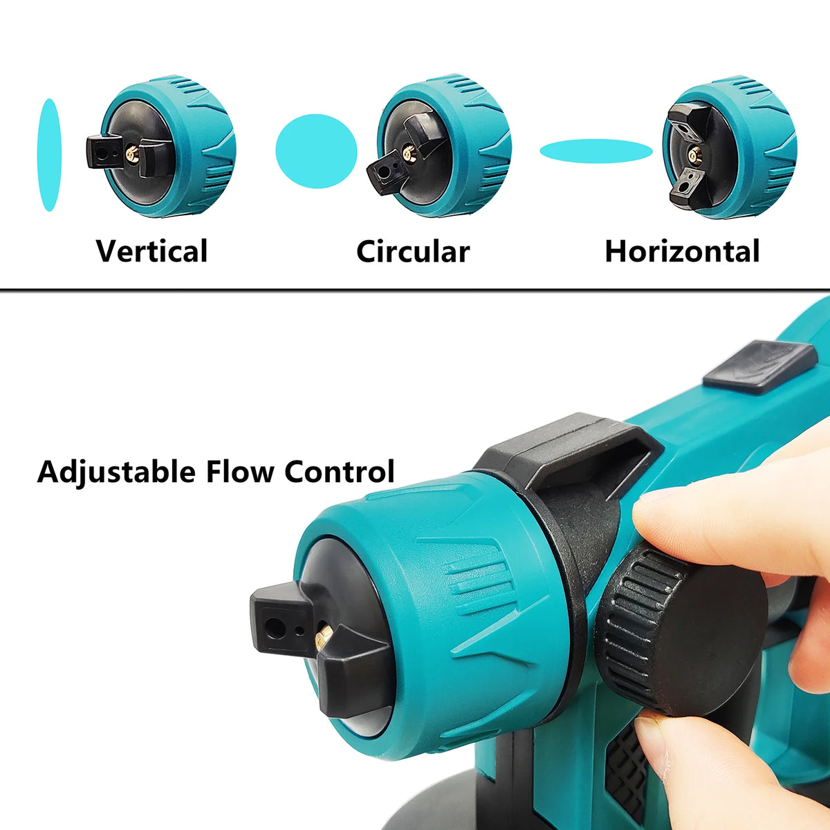 Electric Cordless Paint Sprayer Gun for Wood Fence Furniture Cabinets Walls Fit Makita 18v Battery (without Battery)