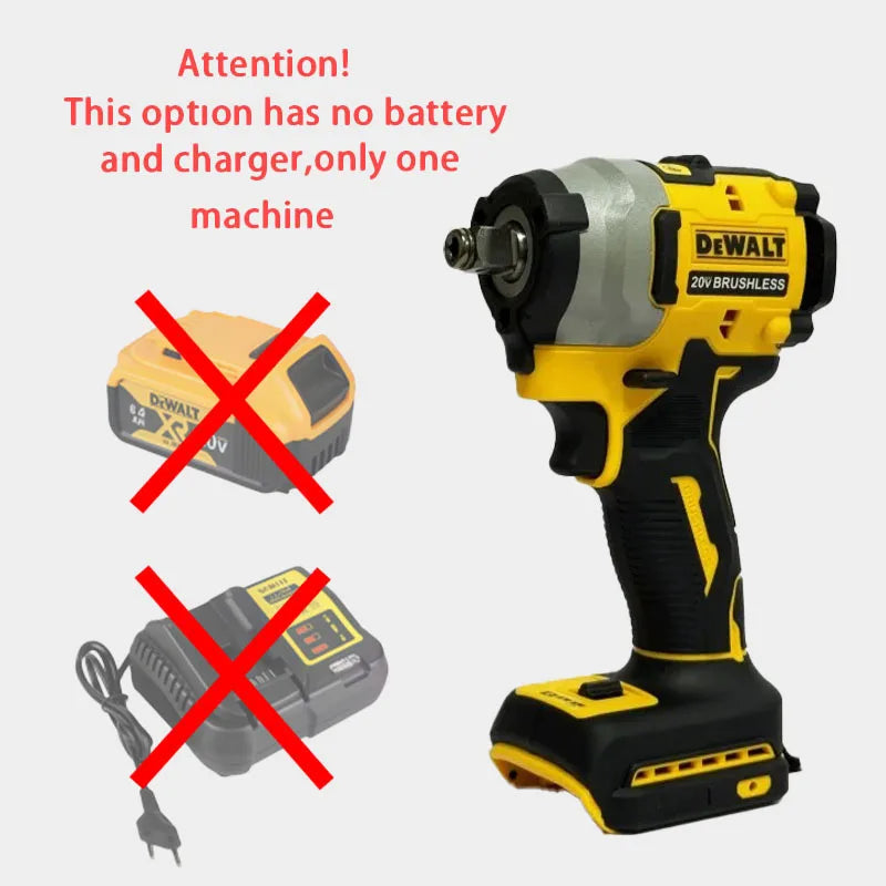 Dewalt DCF922 Cordless Electric Brushless Impact Wrench High Torque LED Light 406N.m Lightweight Professional Power Tool