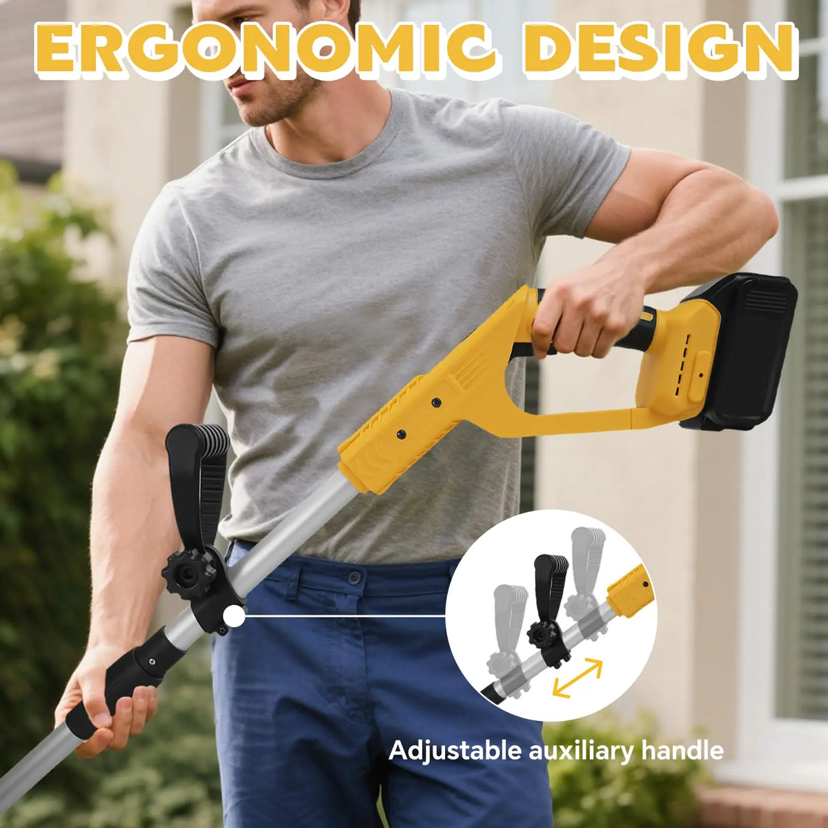 330RPM Brushless Cordless Tiller Cultivator Garden Lawn Soil Cultivation Gardening Tool Compatible with Dewalt 20V Battery