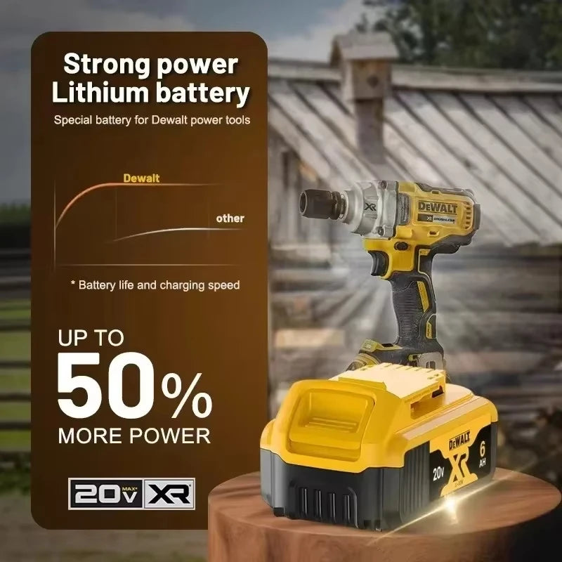 100% Genuine Dewalt 20V Battery, 20V 2Ah 5Ah 6Ah Battery DCB206 DCB209 DCB205 DCB184 For Dewalt Power tool Replacement Battery