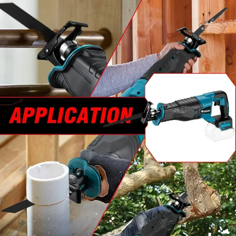 Electric Goddess 10000SPM Electric Reciprocating Electric Chainsaw Saber Saw Cordless Cutter Tool For Makita 18V Battery Pin