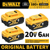 100% Genuine Dewalt XR Battery 20V 6.0AH 6000mAh DCB206 Rechargeable Power Tool Battery DCB1104 Charger Battery Combo Available