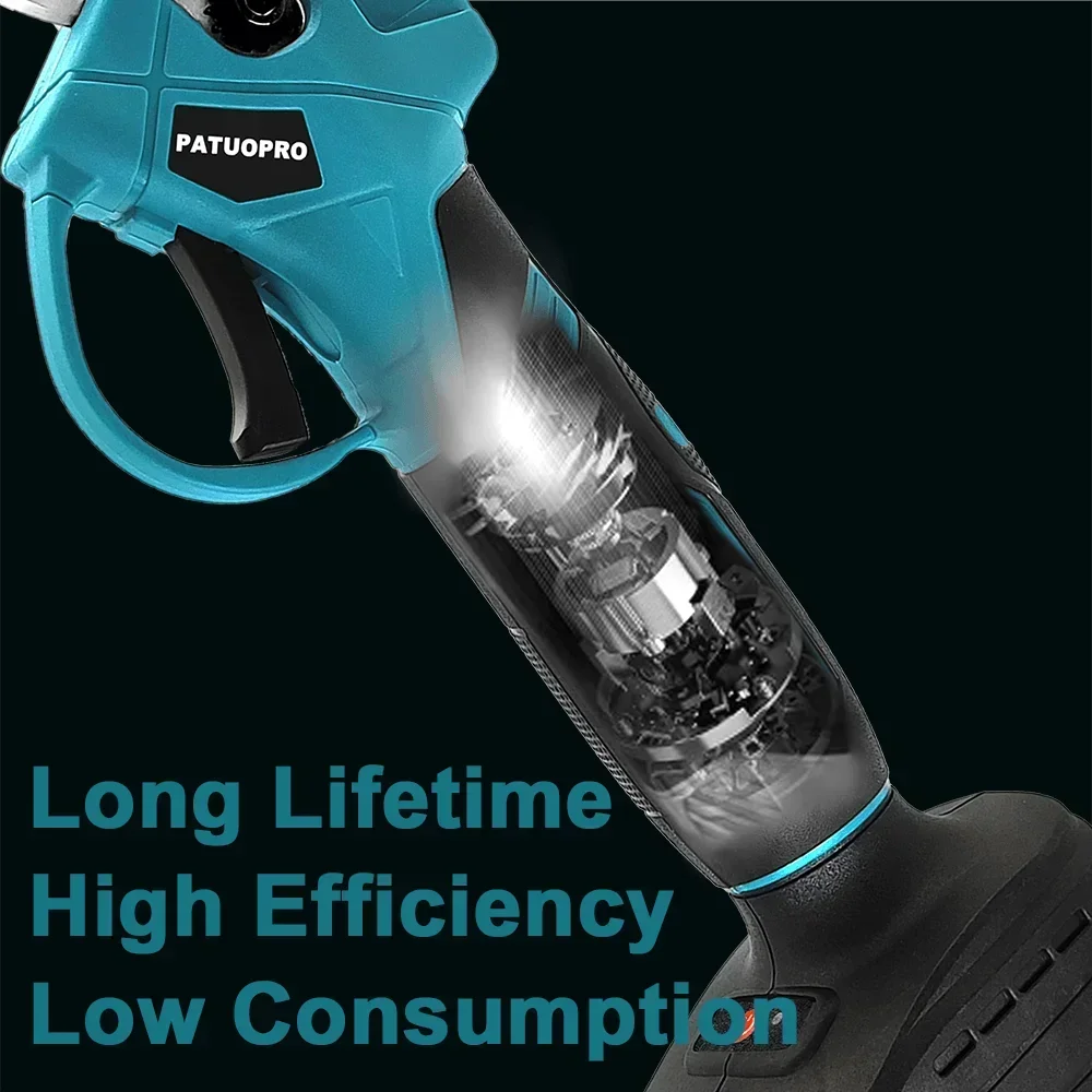PATUOPRO 30MM Cordless Brushless Electric Pruning Shear Tree Bonsai Pruner Branches Cutting Power Tool For Makita 18V Battery